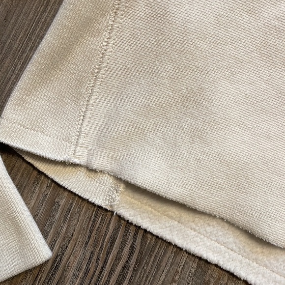 Champion Reverse Weave cropped crewneck sweatshirt in white/cream NWOT - Picture 5 of 11